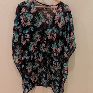 Floral V-Neck Women's Top